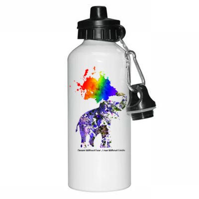 Dream Without Fear Elephant LGBT Aluminum Water Bottle