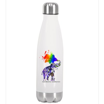 Dream Without Fear Elephant LGBT Stainless Steel Insulated Water Bottle