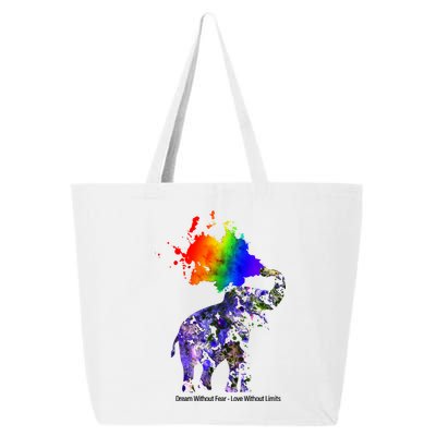 Dream Without Fear Elephant LGBT 25L Jumbo Tote