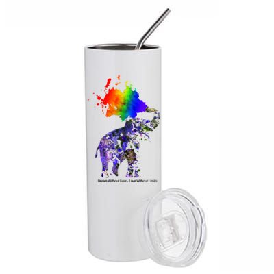 Dream Without Fear Elephant LGBT Stainless Steel Tumbler