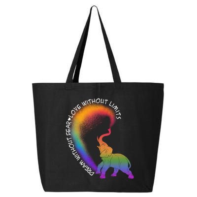 Dream Without Fear Love Without Limits LGBT 25L Jumbo Tote