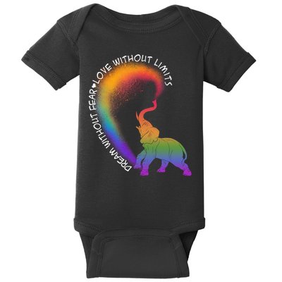 Dream Without Fear Love Without Limits LGBT Baby Bodysuit