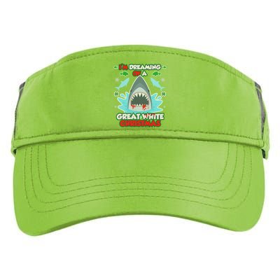 Dreaming of a Great White Shark Ugly Christmas Adult Drive Performance Visor