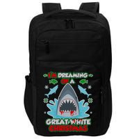 Dreaming of a Great White Shark Ugly Christmas Impact Tech Backpack
