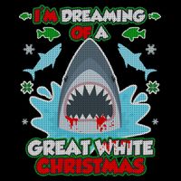 Dreaming of a Great White Shark Ugly Christmas Impact Tech Backpack