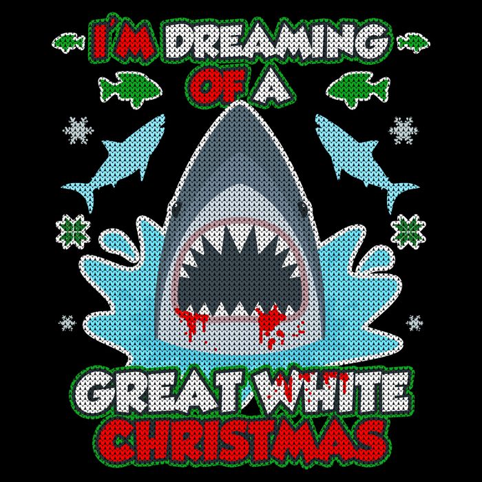 Dreaming of a Great White Shark Ugly Christmas Impact Tech Backpack