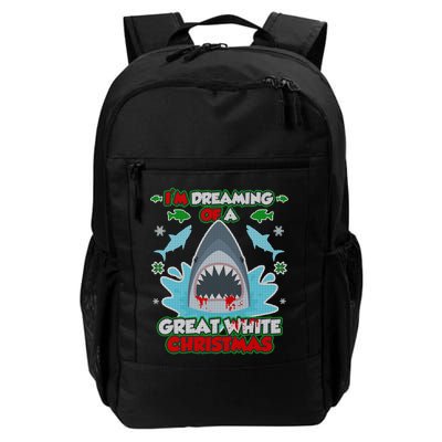 Dreaming of a Great White Shark Ugly Christmas Backpack
