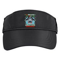 Dreaming of a Great White Shark Ugly Christmas Adult Drive Performance Visor