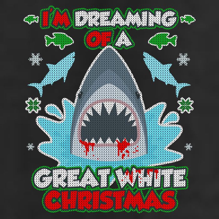 Dreaming of a Great White Shark Ugly Christmas Adult Drive Performance Visor