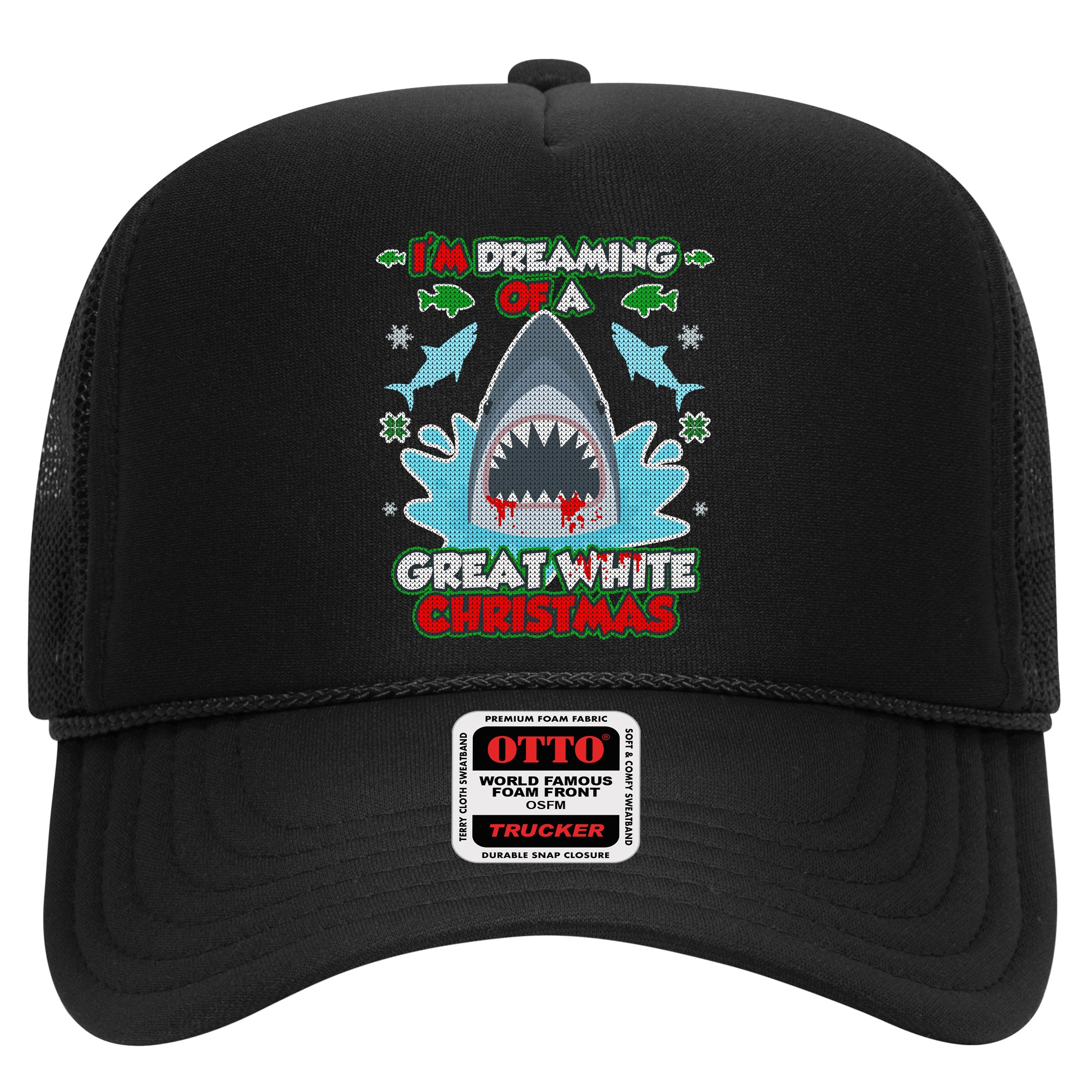 Dreaming of a Great White Shark Ugly Christmas Hat