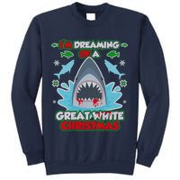 Dreaming of a Great White Shark Ugly Christmas Sweatshirt