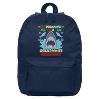 Dreaming of a Great White Shark Ugly Christmas 16 in Basic Backpack