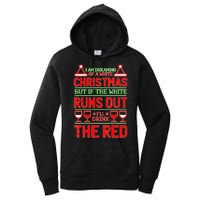 Dreaming of a White Christmas I'll Drink The Red Funny Wine Women's Pullover Hoodie