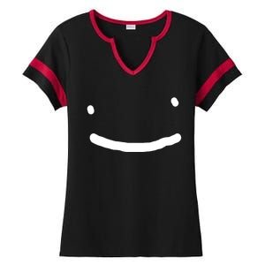 Dreamy Smiley Face Ladies Halftime Notch Neck Tee