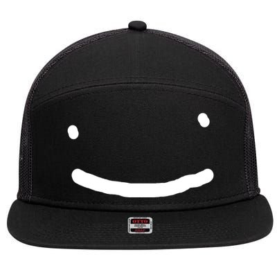 Dreamy Smiley Face 7 Panel Mesh Trucker Snapback Hat