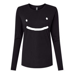 Dreamy Smiley Face Womens Cotton Relaxed Long Sleeve T-Shirt