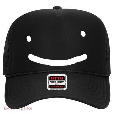 Dreamy Smiley Face High Crown Mesh Back Trucker Hat