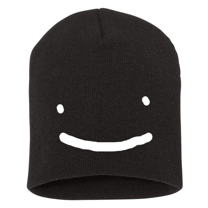 Dreamy Smiley Face Short Acrylic Beanie