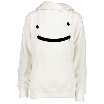 Dreamy Smiley Face Womens Funnel Neck Pullover Hood