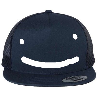 Dreamy Smiley Face Flat Bill Trucker Hat