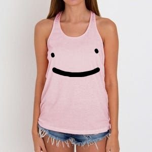 Dreamy Smiley Face Women's Knotted Racerback Tank