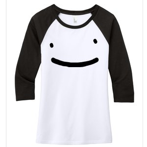 Dreamy Smiley Face Women's Tri-Blend 3/4-Sleeve Raglan Shirt