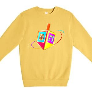 Dreidel Hanukkah Festival of Lights Premium Crewneck Sweatshirt