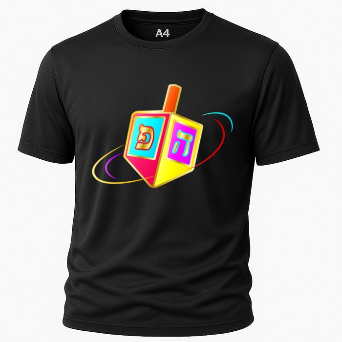 Dreidel Hanukkah Festival of Lights Cooling Performance Crew T-Shirt