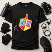Dreidel Hanukkah Festival of Lights Cooling Performance Crew T-Shirt