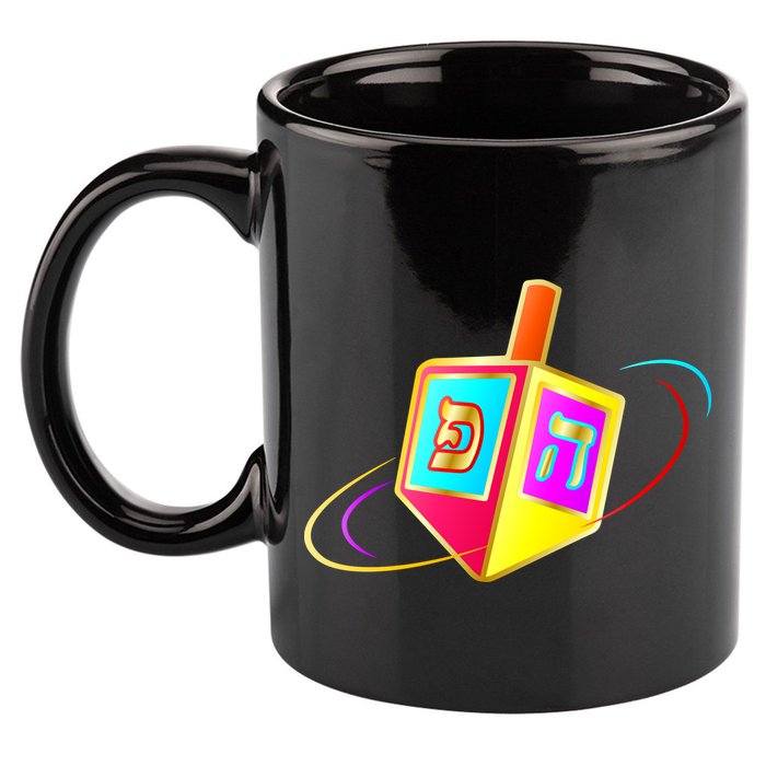 Dreidel Hanukkah Festival of Lights 11oz C Handle Ceramic Mug
