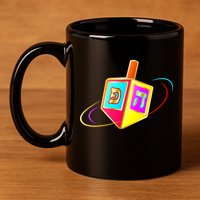 Dreidel Hanukkah Festival of Lights 11oz C Handle Ceramic Mug