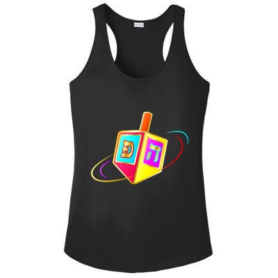 Dreidel Hanukkah Festival of Lights Ladies PosiCharge Competitor Racerback Tank