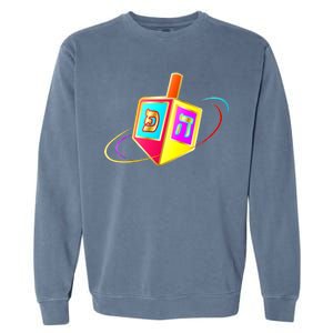 Dreidel Hanukkah Festival of Lights Garment-Dyed Sweatshirt