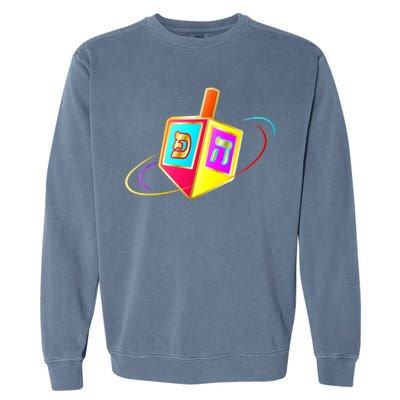 Dreidel Hanukkah Festival of Lights Garment-Dyed Sweatshirt