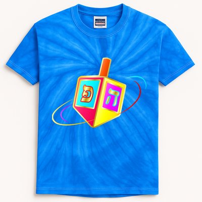 Dreidel Hanukkah Festival of Lights Kids Tie-Dye T-Shirt