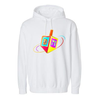 Dreidel Hanukkah Festival of Lights Garment-Dyed Fleece Hoodie