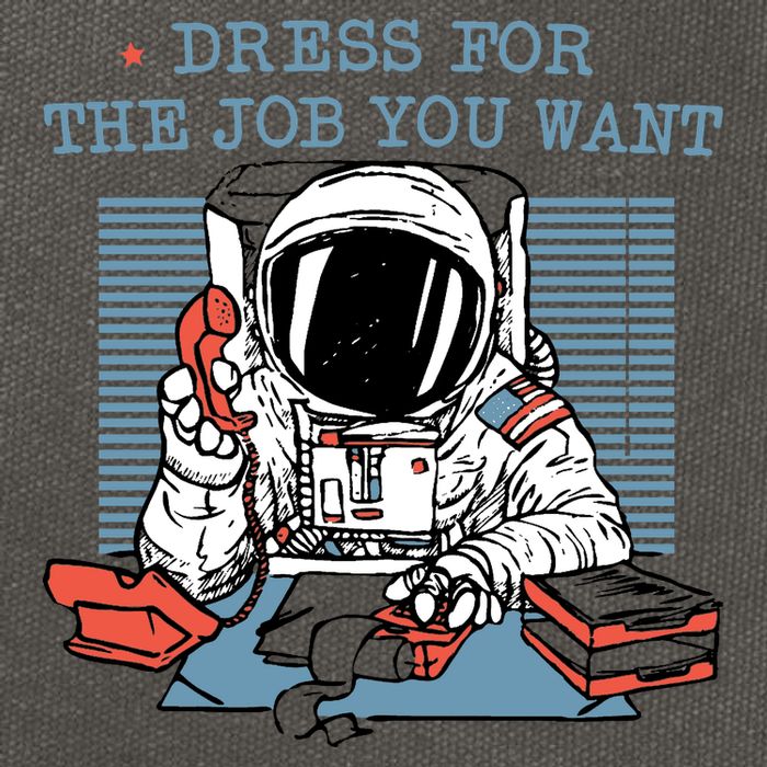 Dress For The Job You Want Astronaut Cotton Canvas Backpack