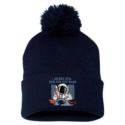 Dress For The Job You Want Astronaut Pom Pom 12in Knit Beanie