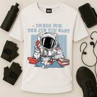Dress For The Job You Want Astronaut Cooling Performance Crew T-Shirt