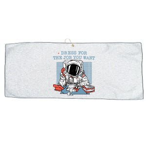 Dress For The Job You Want Astronaut Large Microfiber Waffle Golf Towel