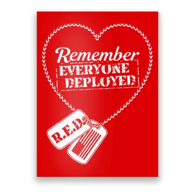 Distressed R.E.D. Friday Remember Everyone Deployed Poster