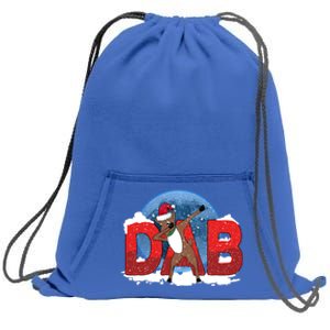 Dab Reindeer Funny Xmas Deer Dabbing Christmas Gift Sweatshirt Cinch Pack Bag