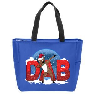 Dab Reindeer Funny Xmas Deer Dabbing Christmas Gift Zip Tote Bag