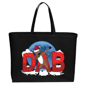 Dab Reindeer Funny Xmas Deer Dabbing Christmas Gift Cotton Canvas Jumbo Tote