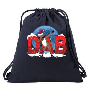 Dab Reindeer Funny Xmas Deer Dabbing Christmas Gift Drawstring Bag