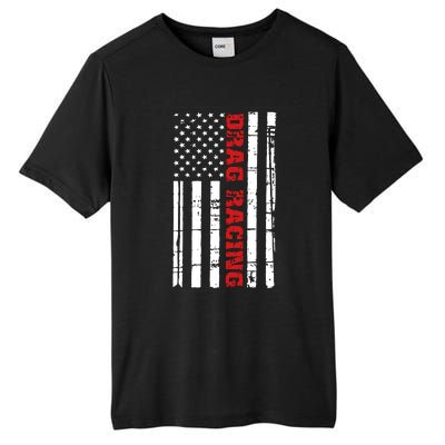 Drag Racing Flag Cool Gift Street Drag Outlaws American Gift Tall Fusion ChromaSoft Performance T-Shirt