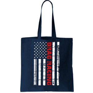 Drag Racing Flag Cool Gift Street Drag Outlaws American Gift Tote Bag