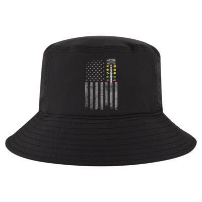 Drag Racing Flag American Drag Racer Drag Strip Tree Light Cool Comfort Performance Bucket Hat