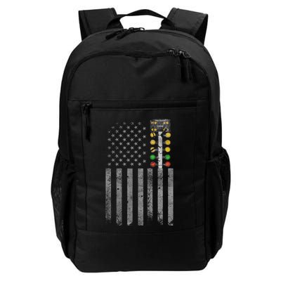 Drag Racing Flag American Drag Racer Drag Strip Tree Light Backpack