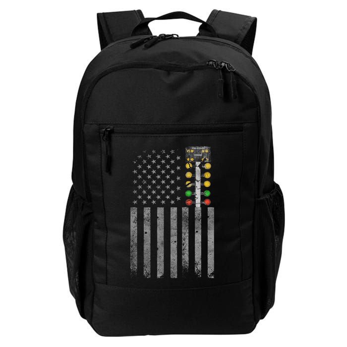 Drag Racing Flag American Drag Racer Drag Strip Tree Light Backpack